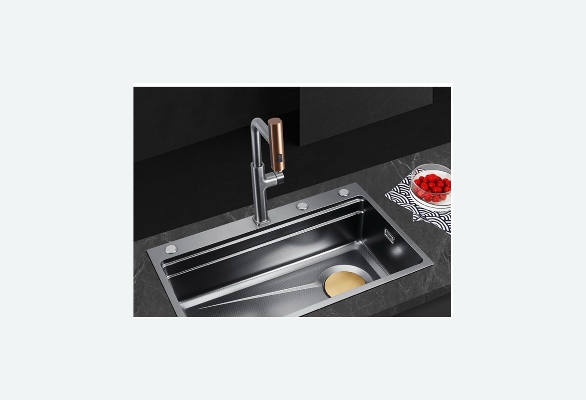 WAYINDA 3D Embossed Double-Step Sink stainless steel sink