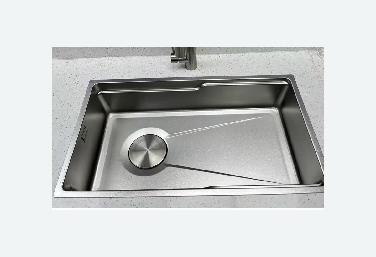 WAYINDA Hammered Drawn Single-Rib Sink stainless steel sink