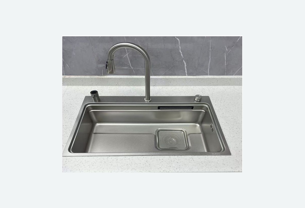 WAYINDA Drawn Hammered Waterfall Sink stainless steel sink