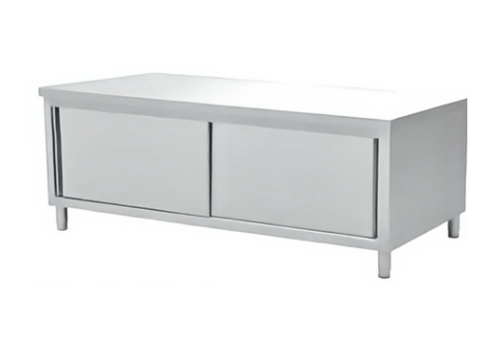 WAYINDA Double-Side Worktable Cabinet With Double Sliding Doors