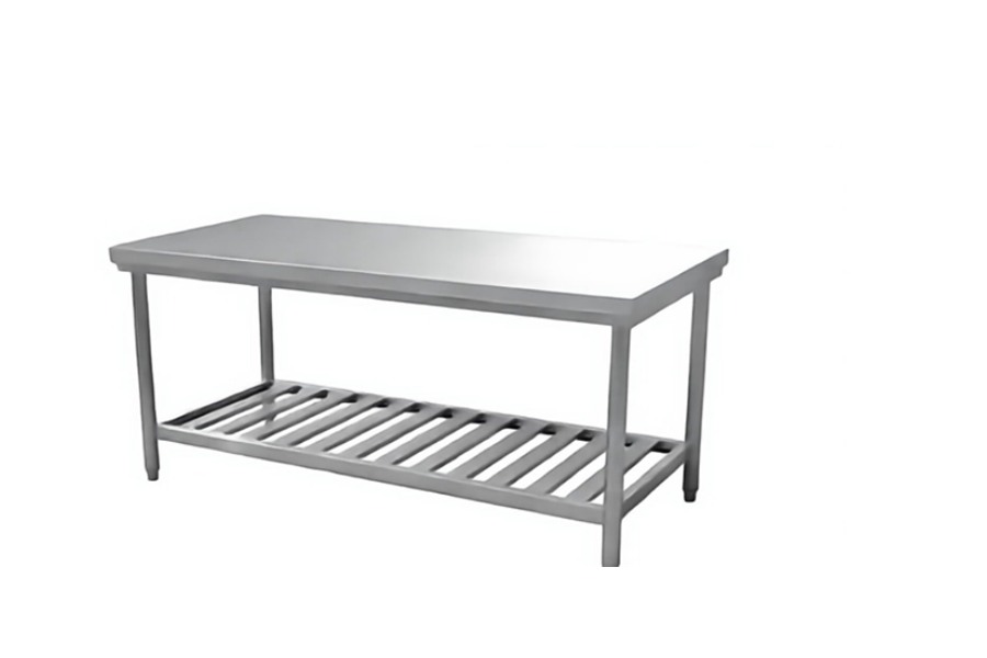 WAYINDA Slatted Lower Shelf Worktable Without Splashback