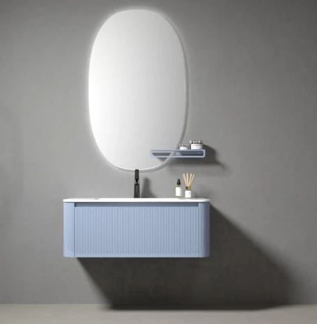 WAYINDA CV-02 fluted single stainless steel bathroom vanity with sintered-stone top, catalogue page 4